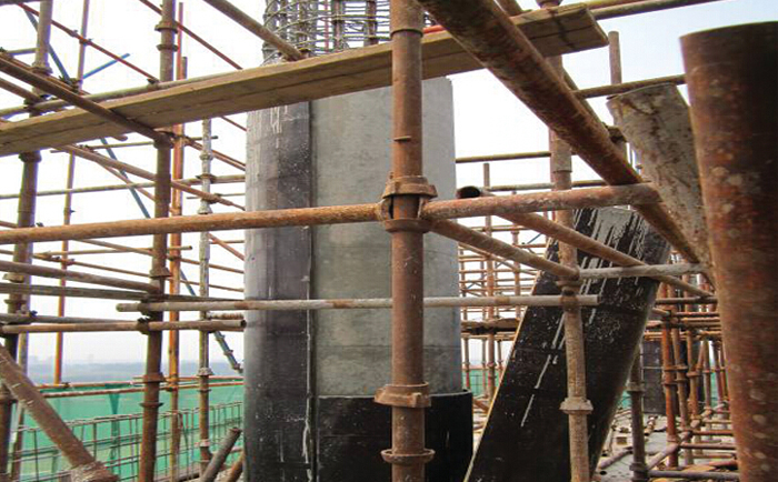 Round wooden formwork