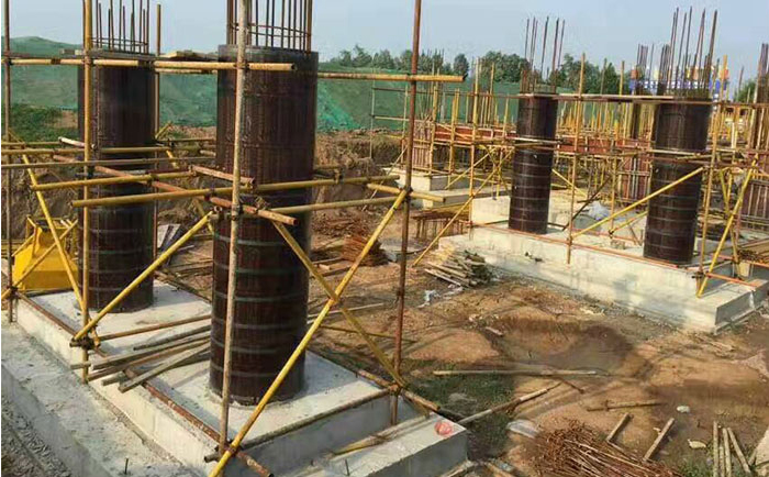 Cylindrical template support